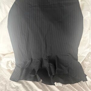 Express Black Pinstripe Pencil Skirt